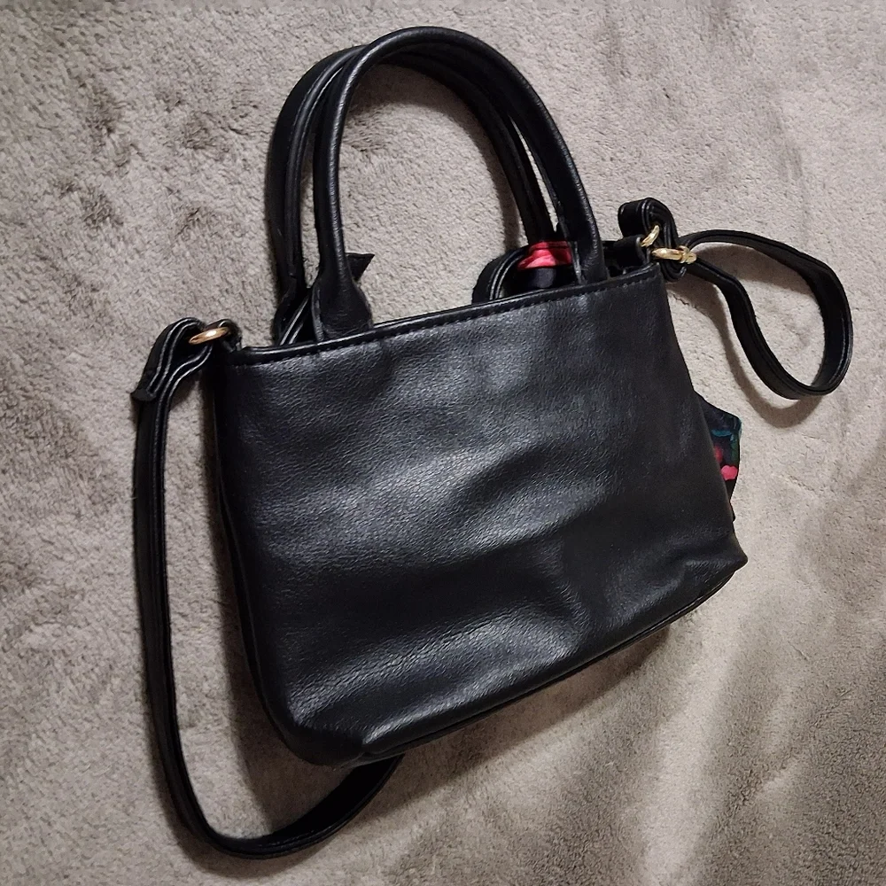 NEW Girls Juicy Couture Black Multi Rose Mommy & Me Mini Purse Easter